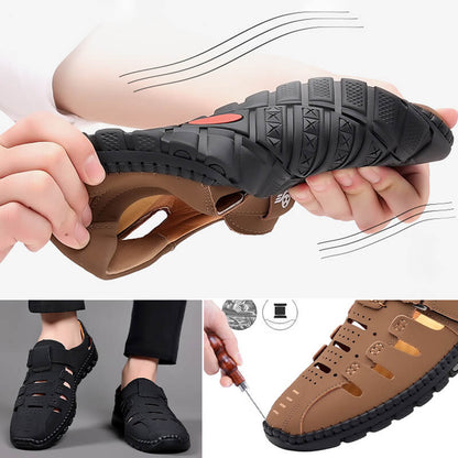 Sandalias de cuero PU de moda con agujeros