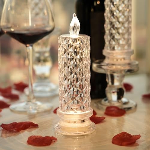 🔥Letzter Tag 50% Rabatt🎁Set mit 4 LED-Kristallkerzenleuchtern