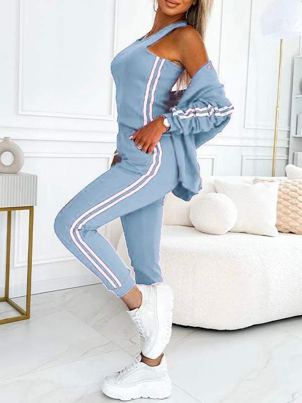 ⏳Begrenzte Zeit 50% Rabatt💥Dreiteiliges Set aus Baseballjacke und -hose für Damen