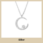 💕 50% Rabatt 💕 Glitzernder Mond und Sterne Halskette