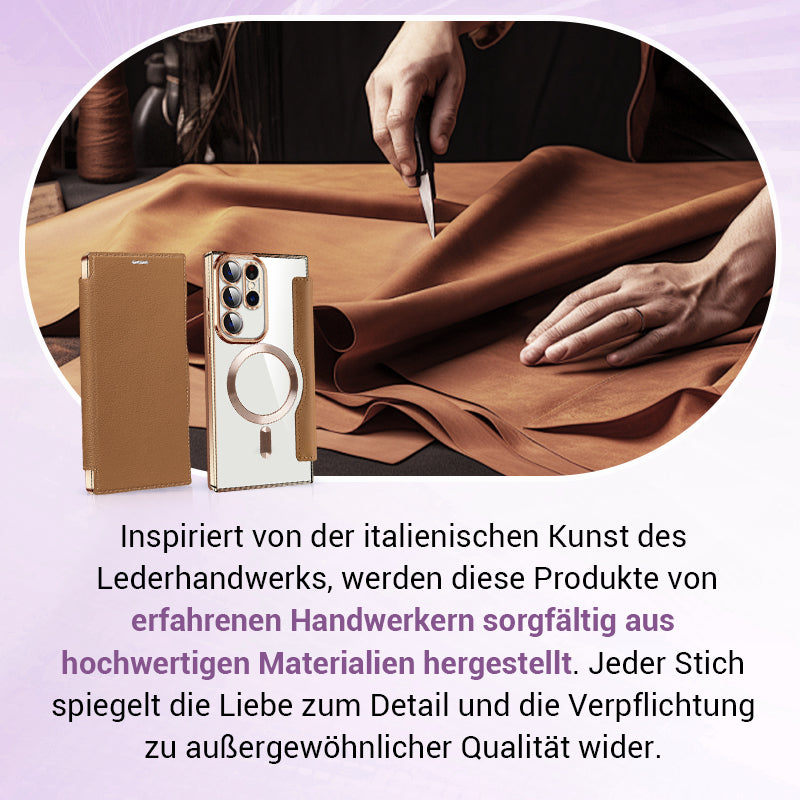 [🔥Der niedrigste Preis von heute]Neue strukturierte Flip-Leder-Handyhülle für Samsung