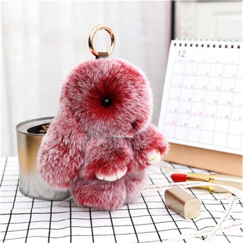🎄💕Heißer Weihnachtsverkauf🎁Handgemachte weiche Hasen-PomPom-Anhänger🐰