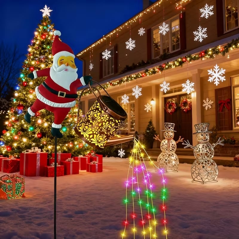 🎅🎅 Solare Santa-Gießkanne-Laterne