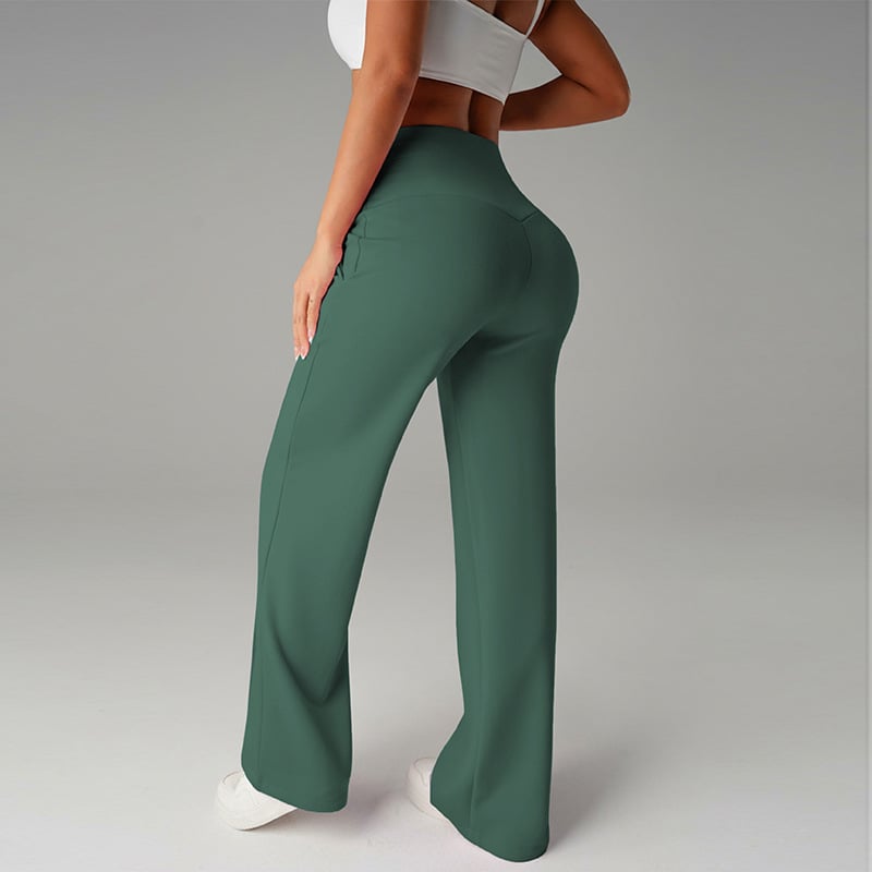 ⏰ 50.000+ VERKAUFT!💕 Damen-Unifarbene Weite Straight-Leg-Hose