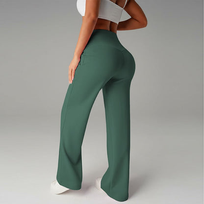 ⏰ 50.000+ VERKAUFT!💕 Damen-Unifarbene Weite Straight-Leg-Hose