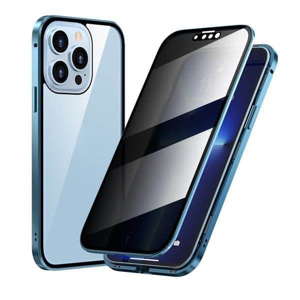 ✨ LETZTER TAG VERKAUF 50% RABATT ✨Magnetische iPhone-Hülle mit Sichtschutzglas und Metallrahmen