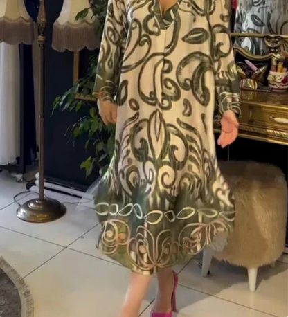 🥰49% de descuento💃Vestido estampado suelto y elegante.
