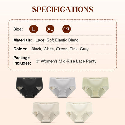 ⏳ Letzter Tag: 50 % auf das gesamte Sortiment!⏰Damen-Softspitze-Mid-Rise-Slip