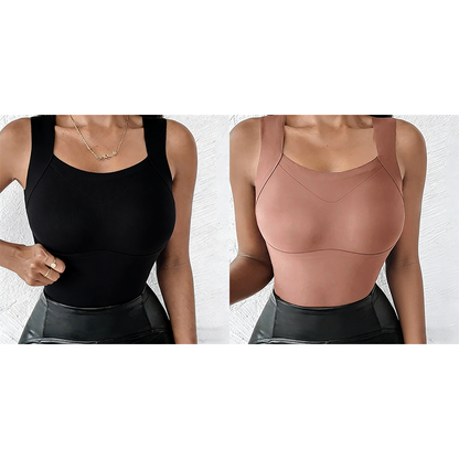 💐Thermische Tank-Tops für Damen mit U-Ausschnitt und integriertem BH💓