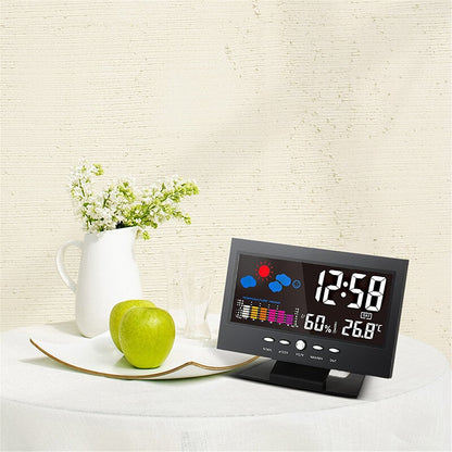 🔥El mejor regalo: 50% de descuento🔥Monitor digital LED de temperatura y humedad, pronóstico del tiempo, reloj despertador LED de escritorio