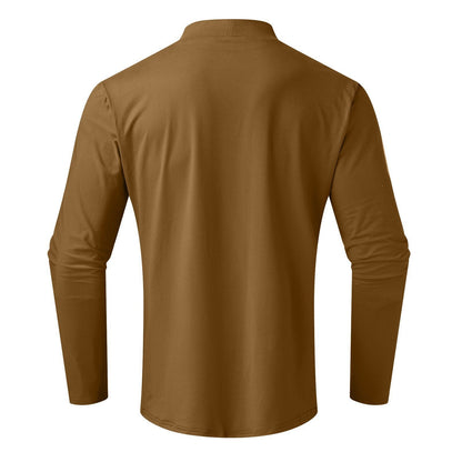🎁Begrüßen Sie Weihnachten mit 50 % Rabatt💥Slim Fit Langarm-T-Shirt für Herren mit Stehkragen