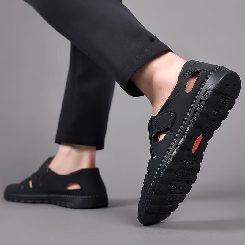 Sandalias de cuero PU de moda con agujeros