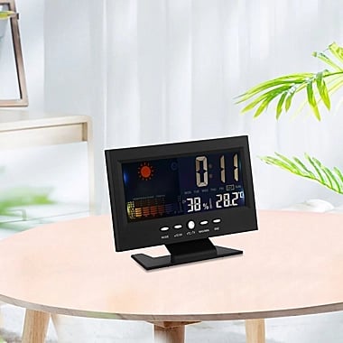 🔥El mejor regalo: 50% de descuento🔥Monitor digital LED de temperatura y humedad, pronóstico del tiempo, reloj despertador LED de escritorio