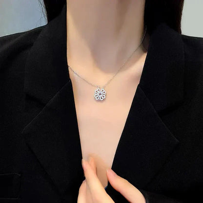 💗LETZTER TAG AKTION - 50% RABATT💗Halskette in Herzform mit vier Blättern