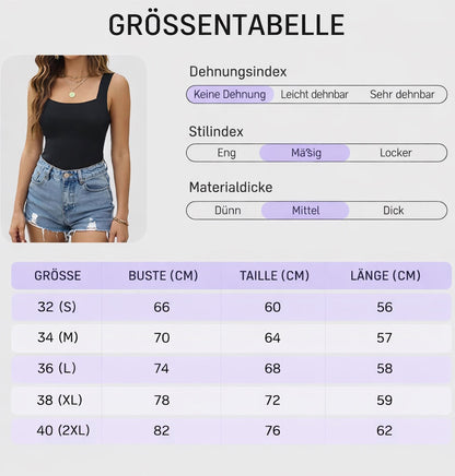 🎁Weihnachtsverkauf 50 % Rabatt Damen Thermo-Tanktop mit U-Ausschnitt und integriertem BH