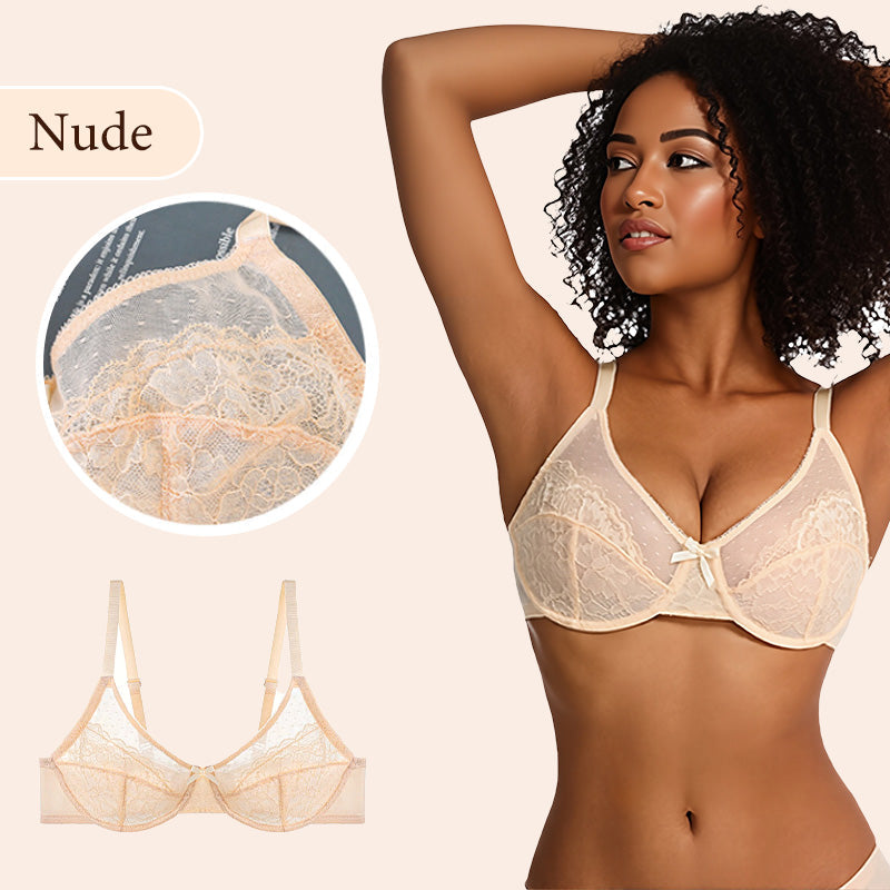 ⏳Nur für kurze Zeit: 50 % Rabatt!💥Minimizer-BH mit vollständiger Abdeckung und Spitze.