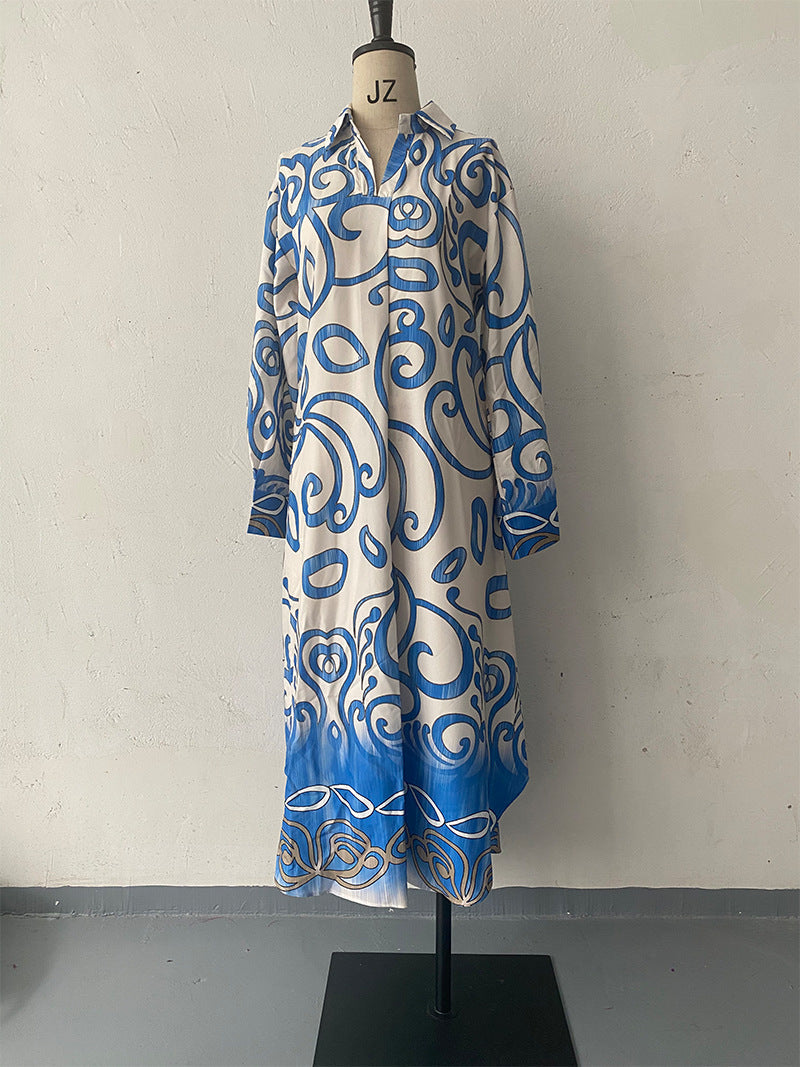 🥰49% de descuento💃Vestido estampado suelto y elegante.