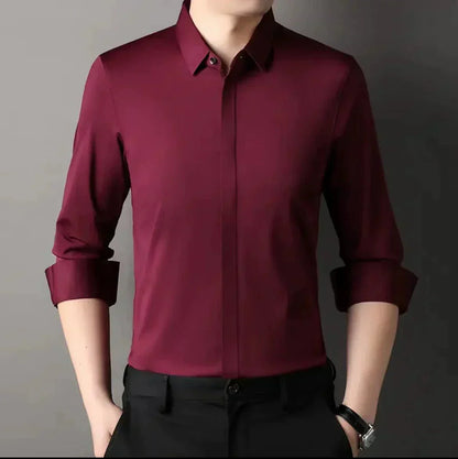 🎉2025 Neuheiten-Schnäppchenangebot✨Knitterfreies Button-Down-Hemd für Herren
