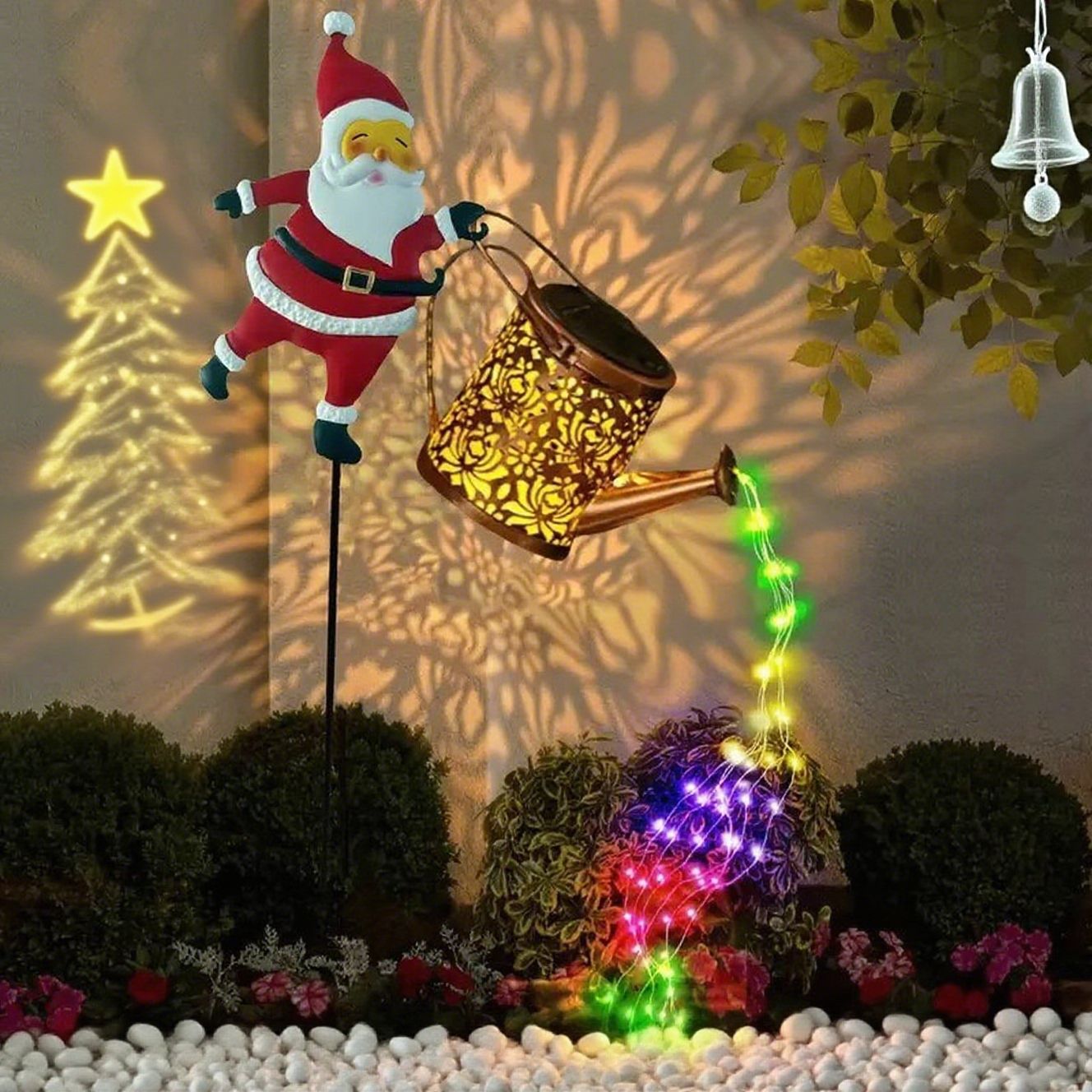 🎅🎅 Solare Santa-Gießkanne-Laterne