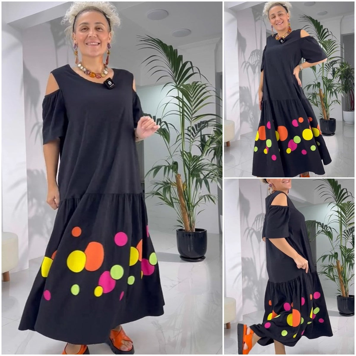 【S-4XL】 Vestido retro de algodón nuevo estilo