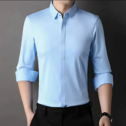 🎉2025 Neuheiten-Schnäppchenangebot✨Knitterfreies Button-Down-Hemd für Herren