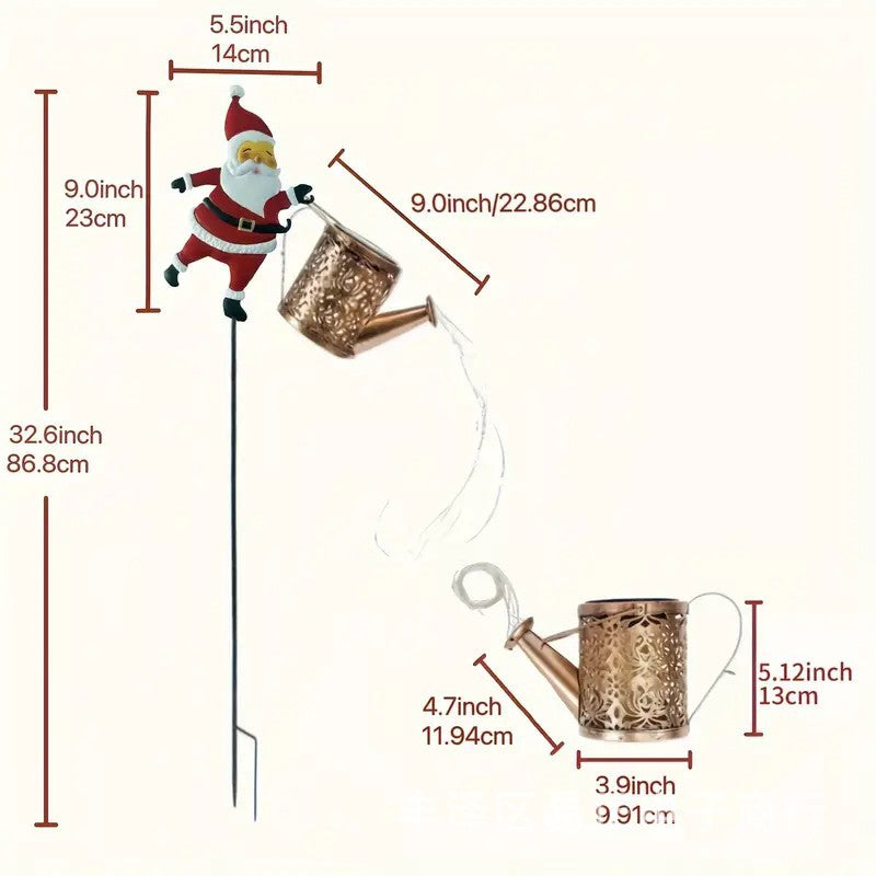 🎅🎅 Solare Santa-Gießkanne-Laterne
