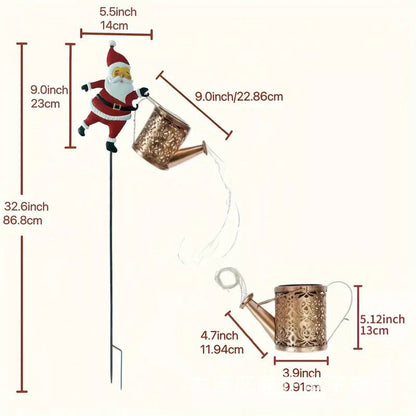 🎅🎅 Solare Santa-Gießkanne-Laterne