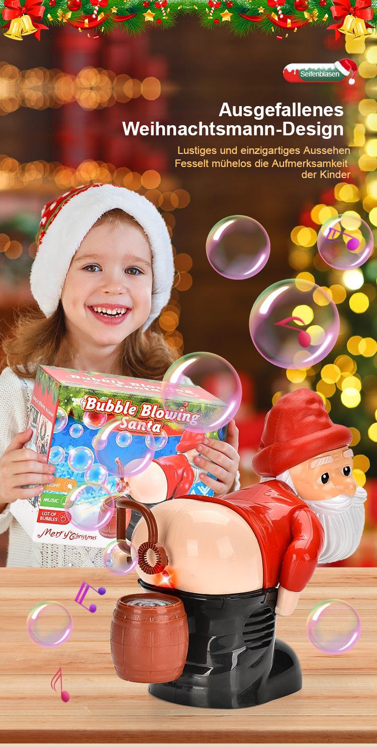 🔥Frühzeitiger Weihnachtsverkauf 🎅Lustige Seifenblasenmaschine im Weihnachtsmann-Design