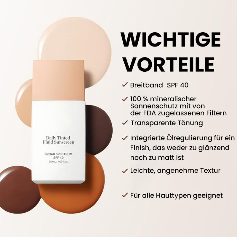 Getönte flüssige Foundation mit Sonnenschutz für den täglichen Gebrauch