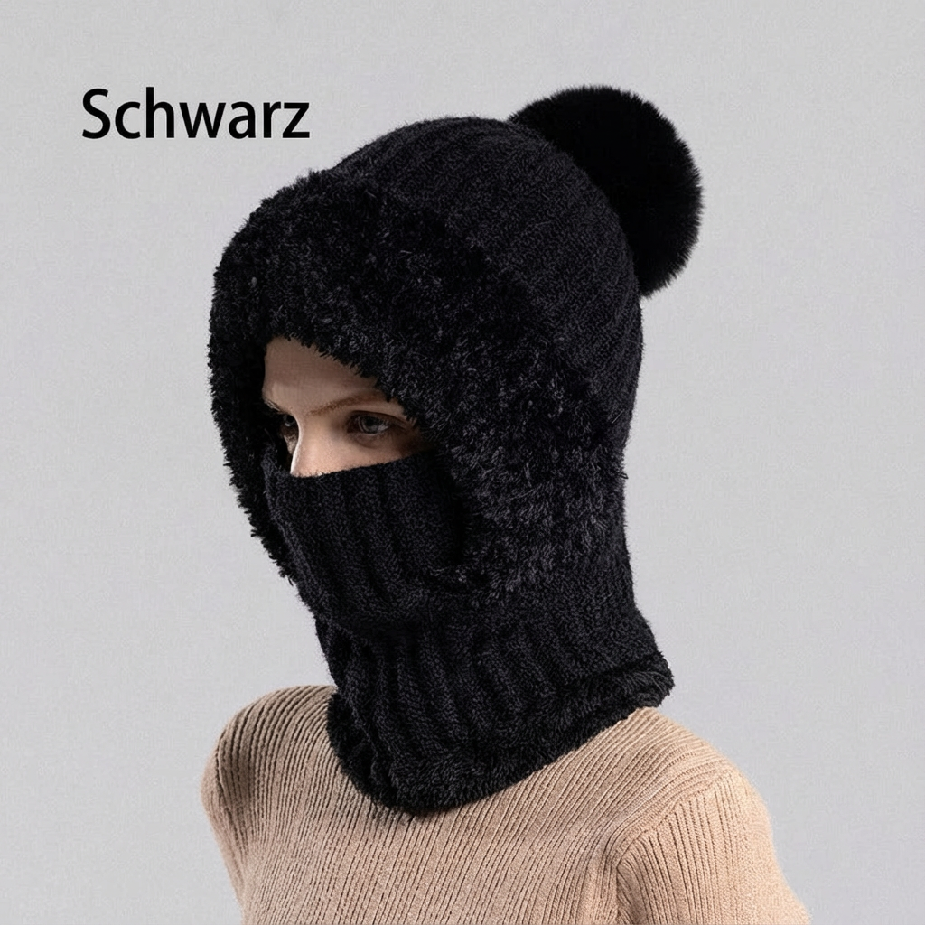 🔥Der Black-Friday-Sale endet bald🔥Women's Winter One-Piece Knitted Beanie Scarf Mask