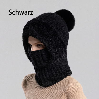 🔥Der Black-Friday-Sale endet bald🔥Women's Winter One-Piece Knitted Beanie Scarf Mask