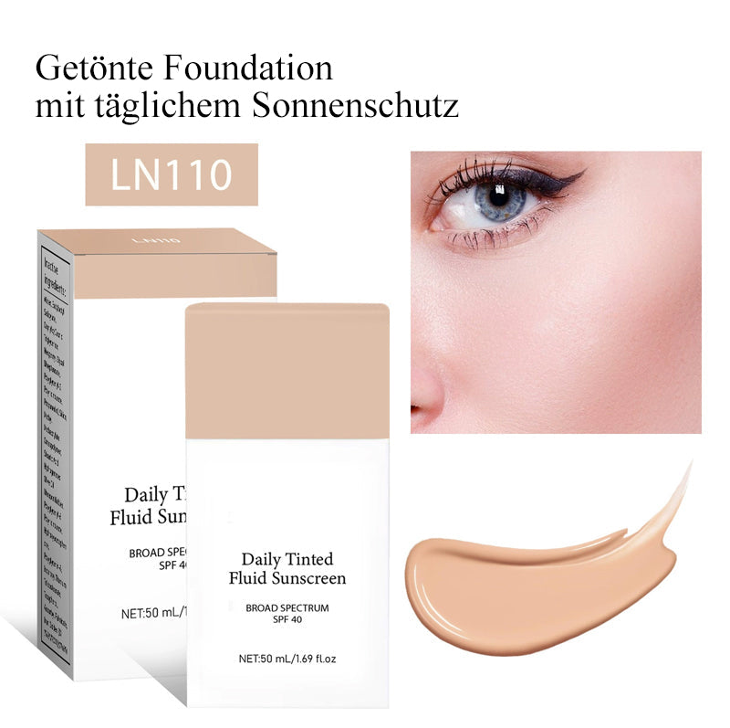 Getönte flüssige Foundation mit Sonnenschutz für den täglichen Gebrauch
