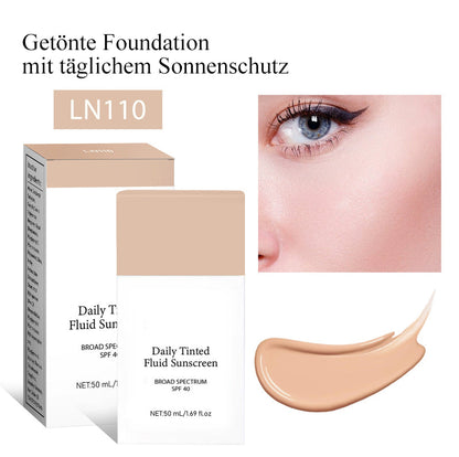 Getönte flüssige Foundation mit Sonnenschutz für den täglichen Gebrauch