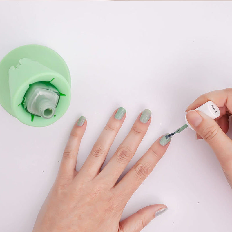 Abnehmbarer Nagellack-Flaschenhalter mit Auslaufschutz
