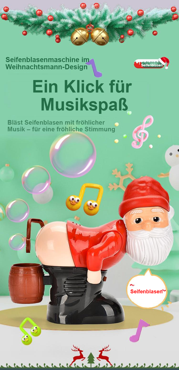 🔥Frühzeitiger Weihnachtsverkauf 🎅Lustige Seifenblasenmaschine im Weihnachtsmann-Design