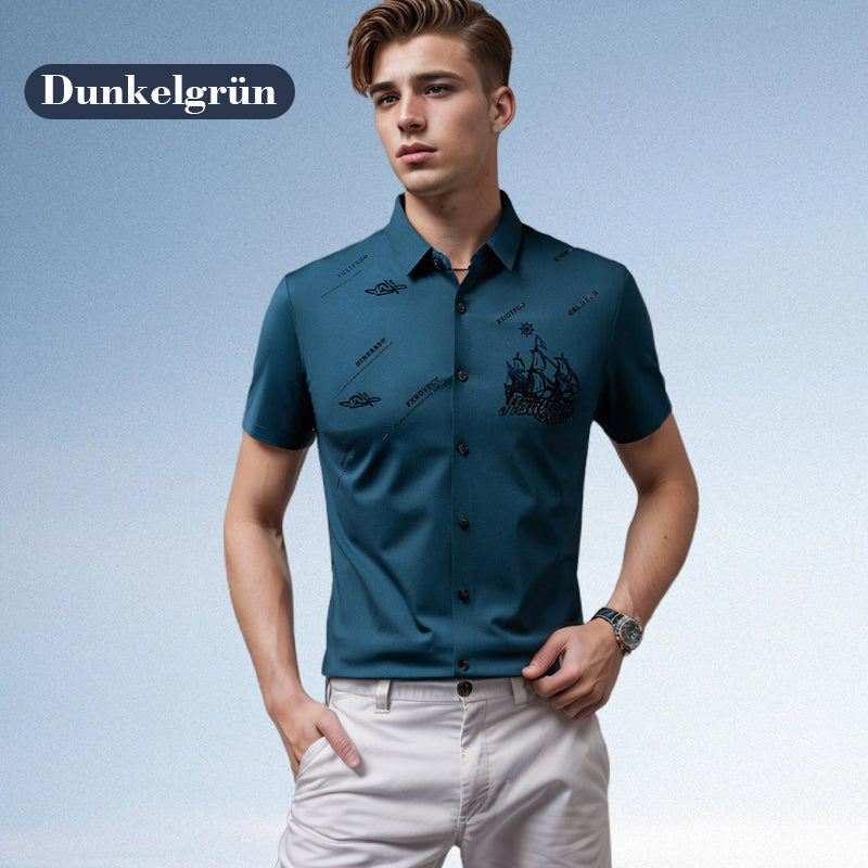 🔥Heute 50% Rabatt🔥Business-Hemd mit kurzen Ärmeln und Knopfleiste für Herren