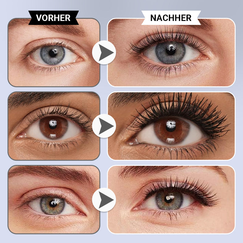 Wasserfeste schwarze Mascara für voluminöse, lange Wimpern
