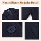 Doppelreihige Damen-Kurzjacke in Uni-Farbe mit Reverskragen