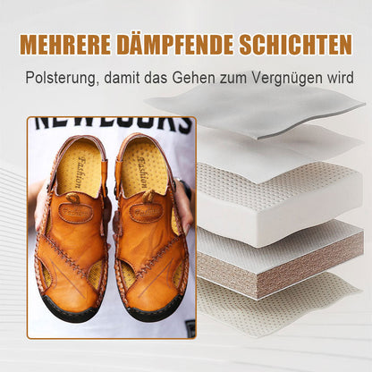🏆Bis zu 50 % Rabatt!🔥Große Größe Weiches Leder Männer Atmungsaktive Outdoor-Sandalen