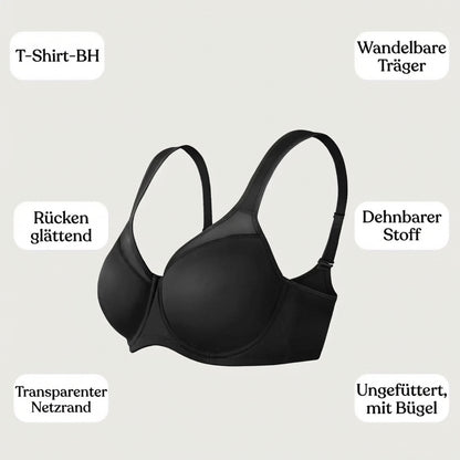 Damen eleganter transparenter Vollschalen-BH in großen Größen