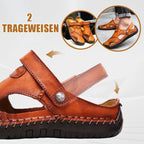 🏆Bis zu 50 % Rabatt!🔥Große Größe Weiches Leder Männer Atmungsaktive Outdoor-Sandalen