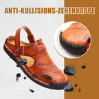 🏆Bis zu 50 % Rabatt!🔥Große Größe Weiches Leder Männer Atmungsaktive Outdoor-Sandalen