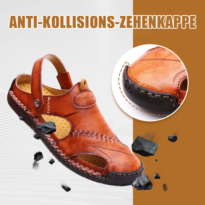 🏆Bis zu 50 % Rabatt!🔥Große Größe Weiches Leder Männer Atmungsaktive Outdoor-Sandalen