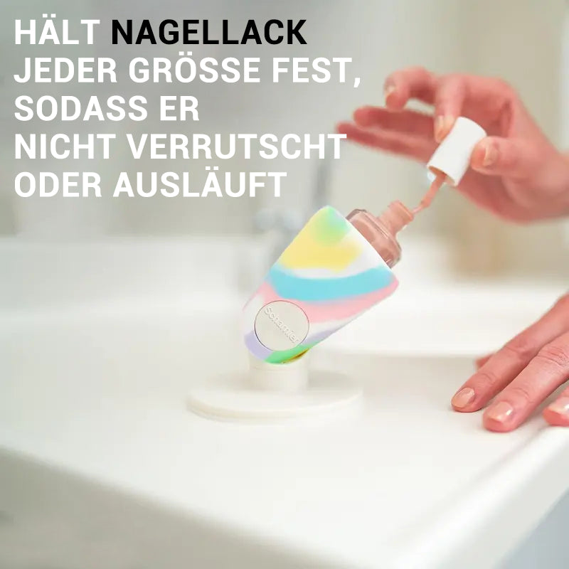 Abnehmbarer Nagellack-Flaschenhalter mit Auslaufschutz
