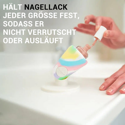 Abnehmbarer Nagellack-Flaschenhalter mit Auslaufschutz