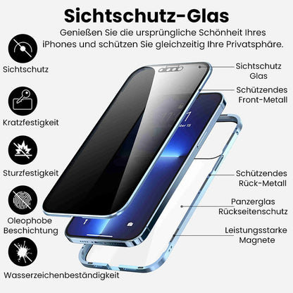 📱 50% RABATT JETZT! ✨Magnetische doppelseitige Telefonhülle aus gehärtetem Glas mit Anti-Peeping-Effekt für die iPhone-Serie 11-16