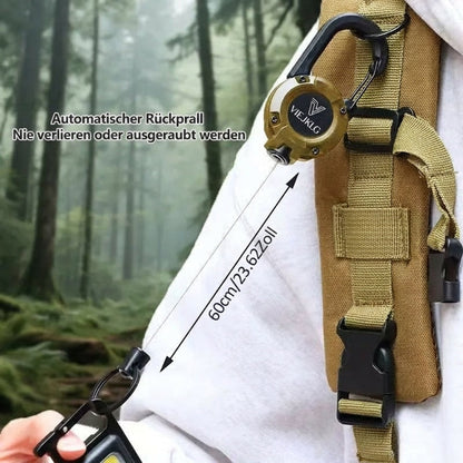 🏆Letzter Tag: 1 kaufen 2 gratis dazu!🎁3-in-1 Multifunktions-Schlüsselanhänger mit Karabiner und ausziehbarem Jojo