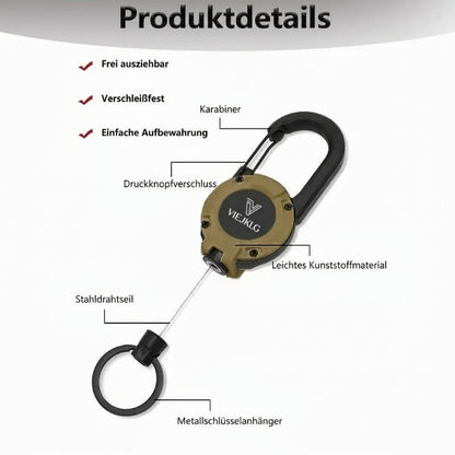 🏆Letzter Tag: 1 kaufen 2 gratis dazu!🎁3-in-1 Multifunktions-Schlüsselanhänger mit Karabiner und ausziehbarem Jojo