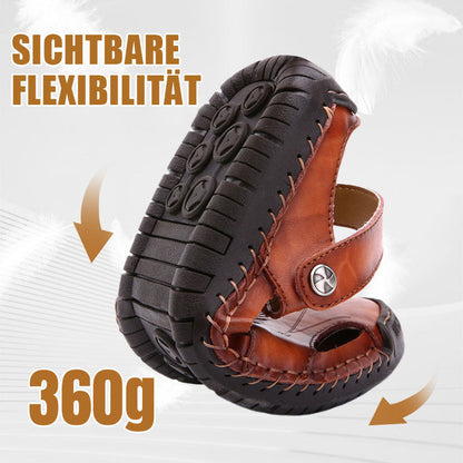 🏆Bis zu 50 % Rabatt!🔥Große Größe Weiches Leder Männer Atmungsaktive Outdoor-Sandalen