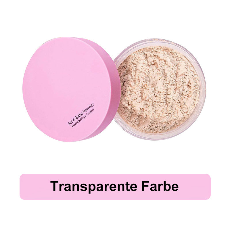 Kosmetischer Fixierpuder mit extraflaumiger Puderquaste